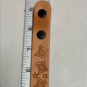 Leather stamped bracelet